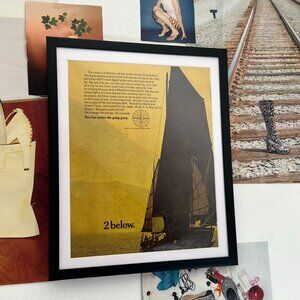 Vintage Pan Am Airline Advertisement Rare Memorabilia Ad Home Decor Framed Art